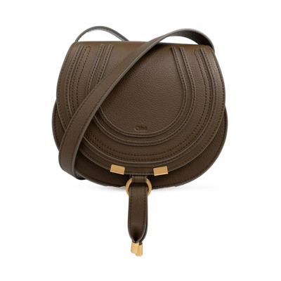 Bruin Leren Crossbody Tas Chloé , Brown , Dames