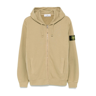 Bruine Hoodie Biologisch Katoen Stone Island , Brown , Heren