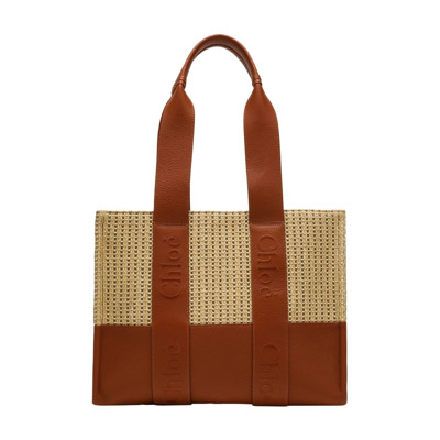 Bruine Woody Tote Tas Chloé , Brown , Dames