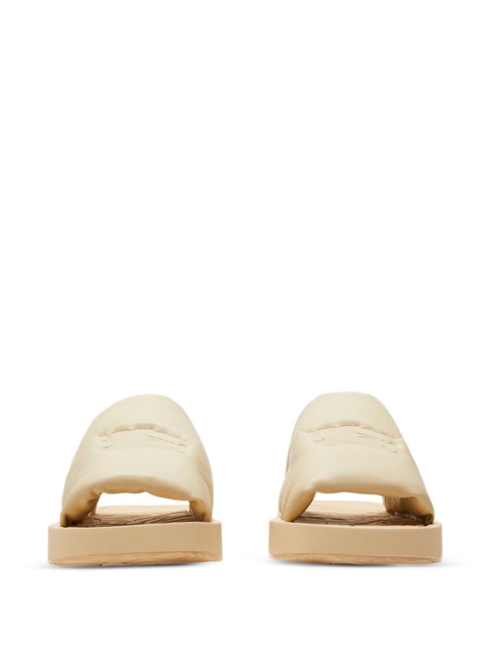 Burberry EKD Slab leren slippers - Beige