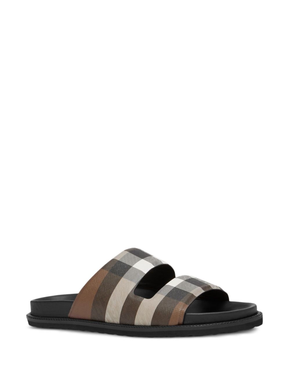 Burberry Geruite slippers - Bruin