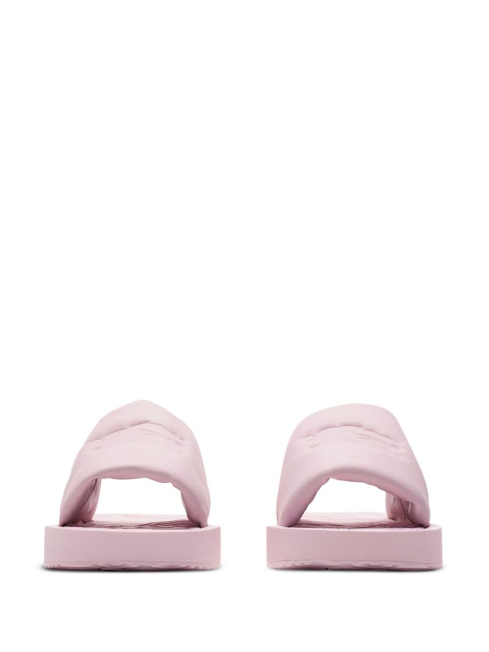 Burberry Leren slippers met reliëf - Roze