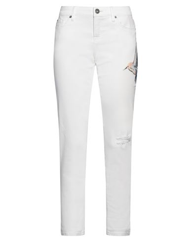 Cambio Woman Jeans Ivory Size 4 Cotton, Elastane