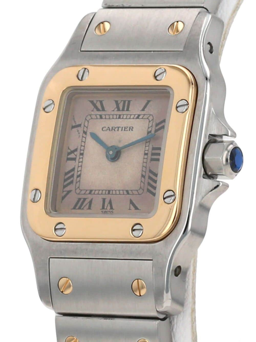 Cartier 1993 pre-owned Santos Galbée horloge 35 mm - Beige