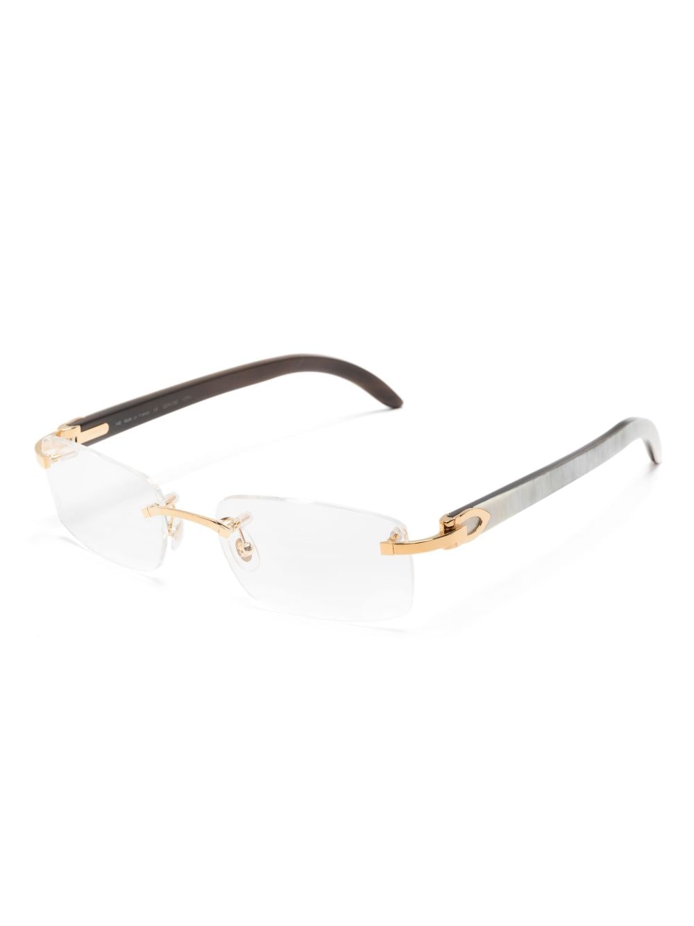 Cartier Eyewear Bril met rechthoekig montuur - Goud