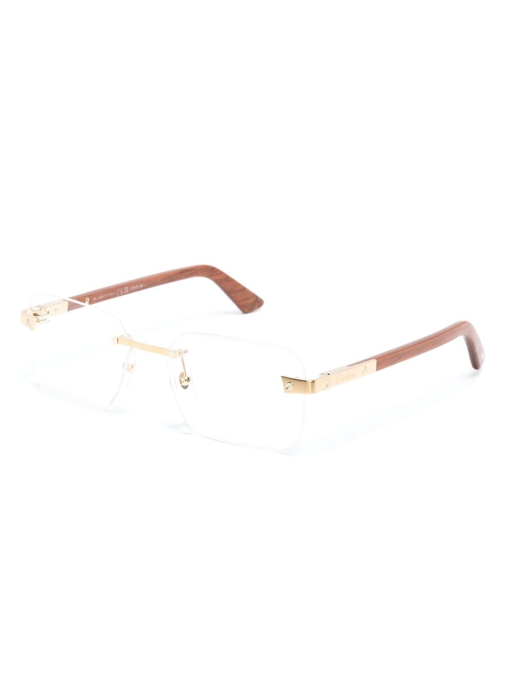 Cartier Eyewear Bril met rechthoekig montuur - Wit