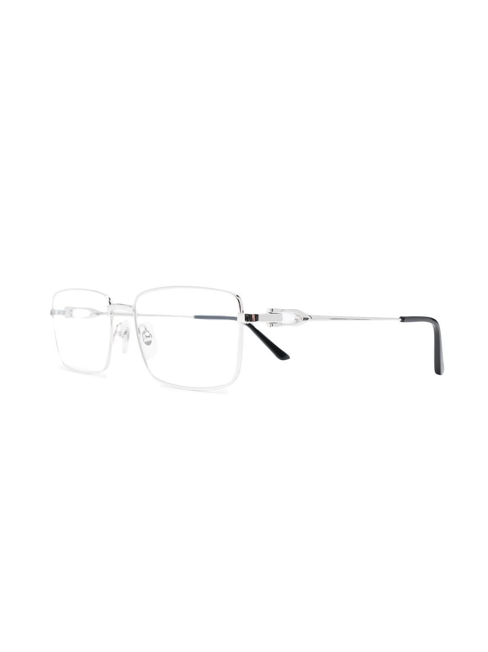 Cartier Eyewear Bril met rechthoekig montuur - Zilver