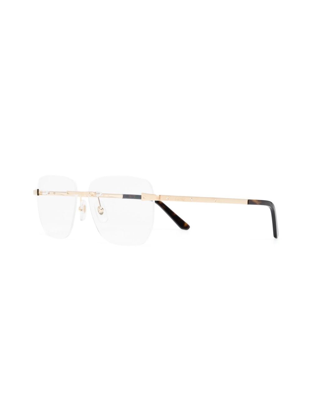 Cartier Eyewear Bril met vierkant montuur - Goud