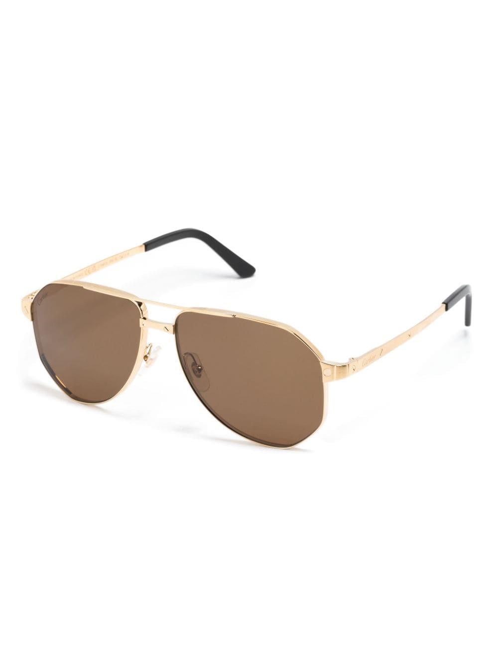 Cartier Eyewear Santos de Cartier zonnebril met piloten montuur - Goud