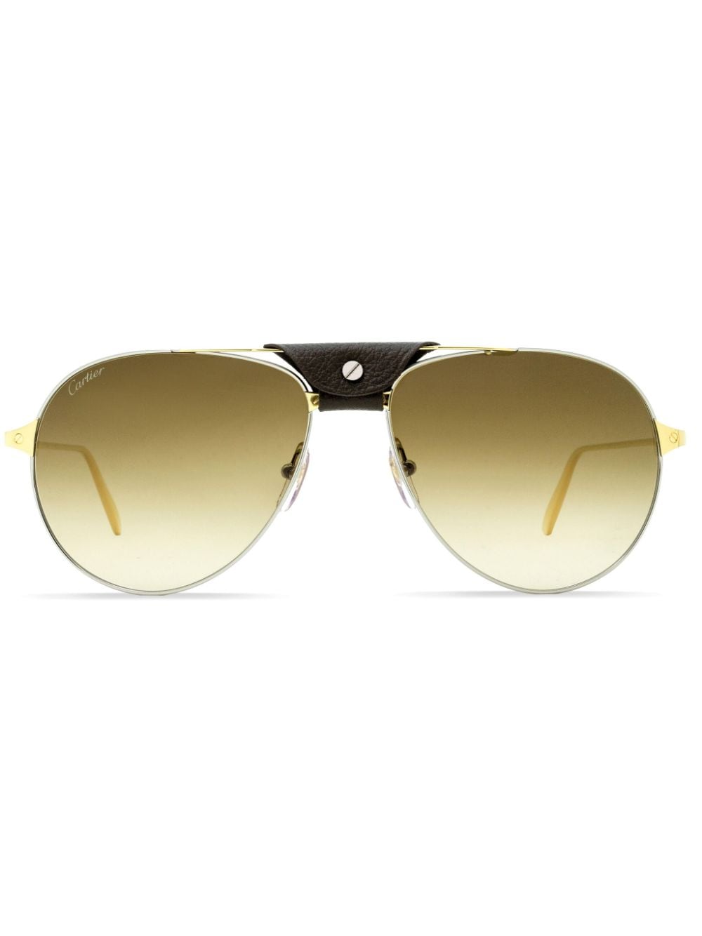 Cartier Eyewear Santos vlieger zonnebril - Zilver