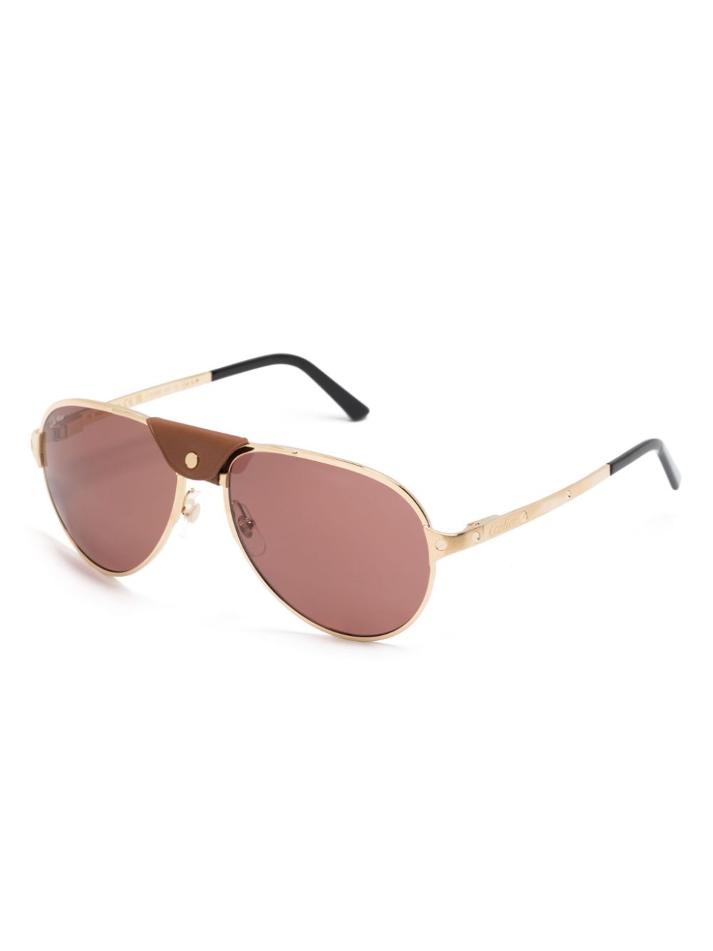 Cartier Eyewear Santos zonnebril met piloten montuur - Goud