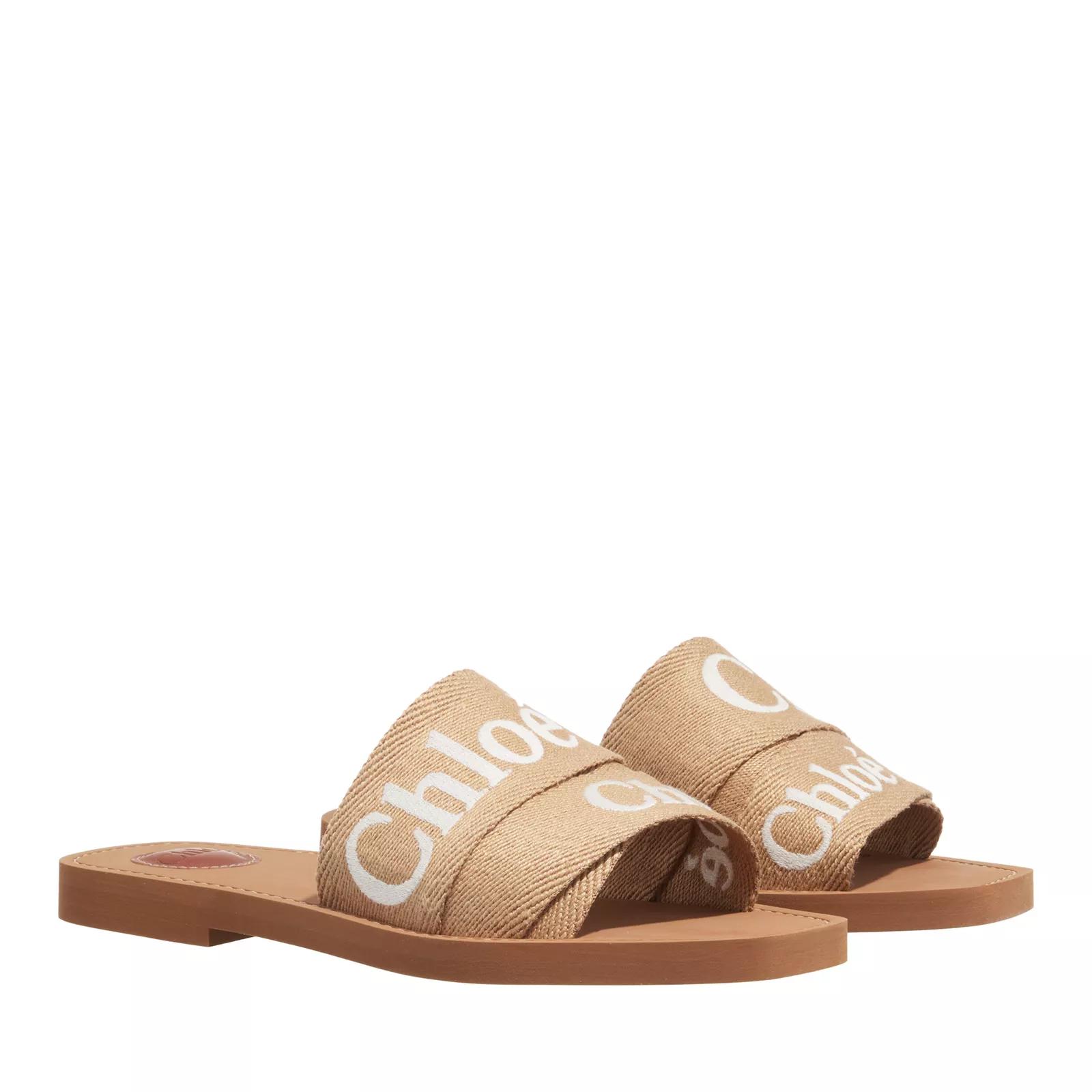 Chloé Slippers - Woody Flat Mule in beige