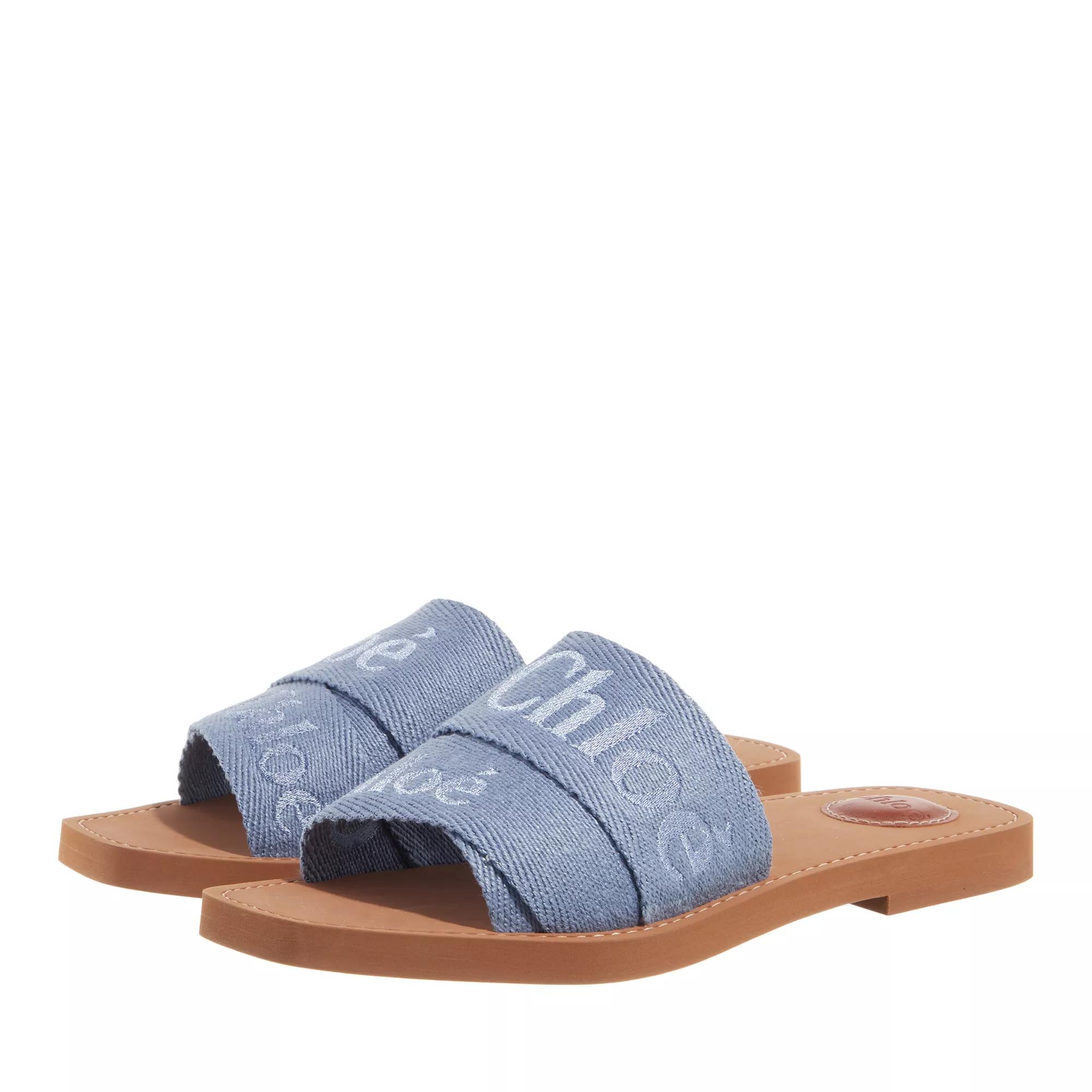 Chloé Slippers - Woody in blauw