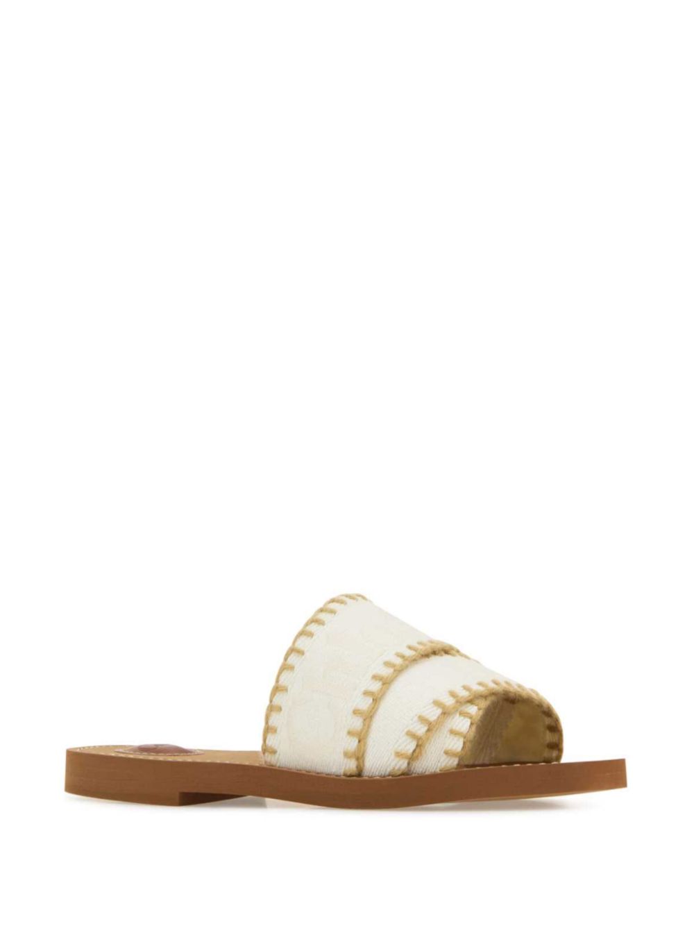 Chloé Woody canvas slippers - Beige