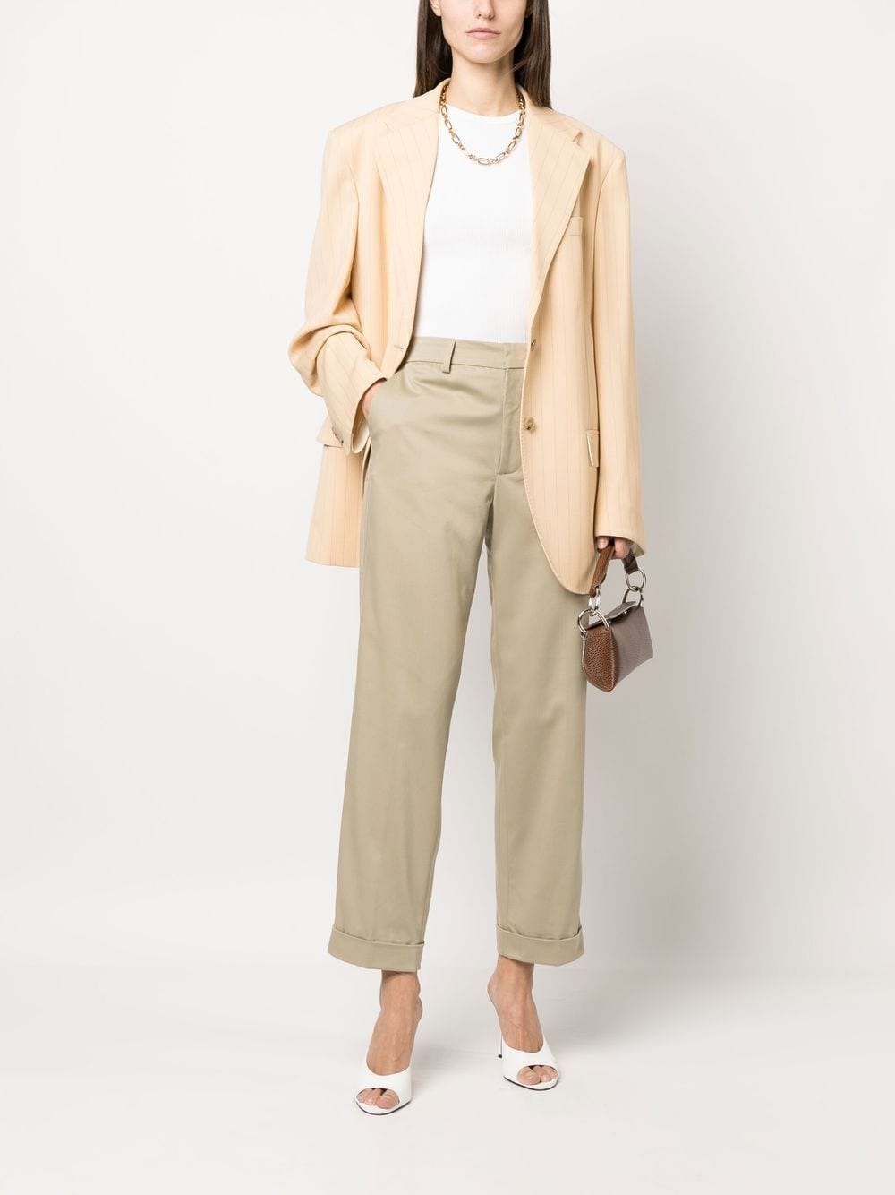 Closed High waist pantalon - Beige