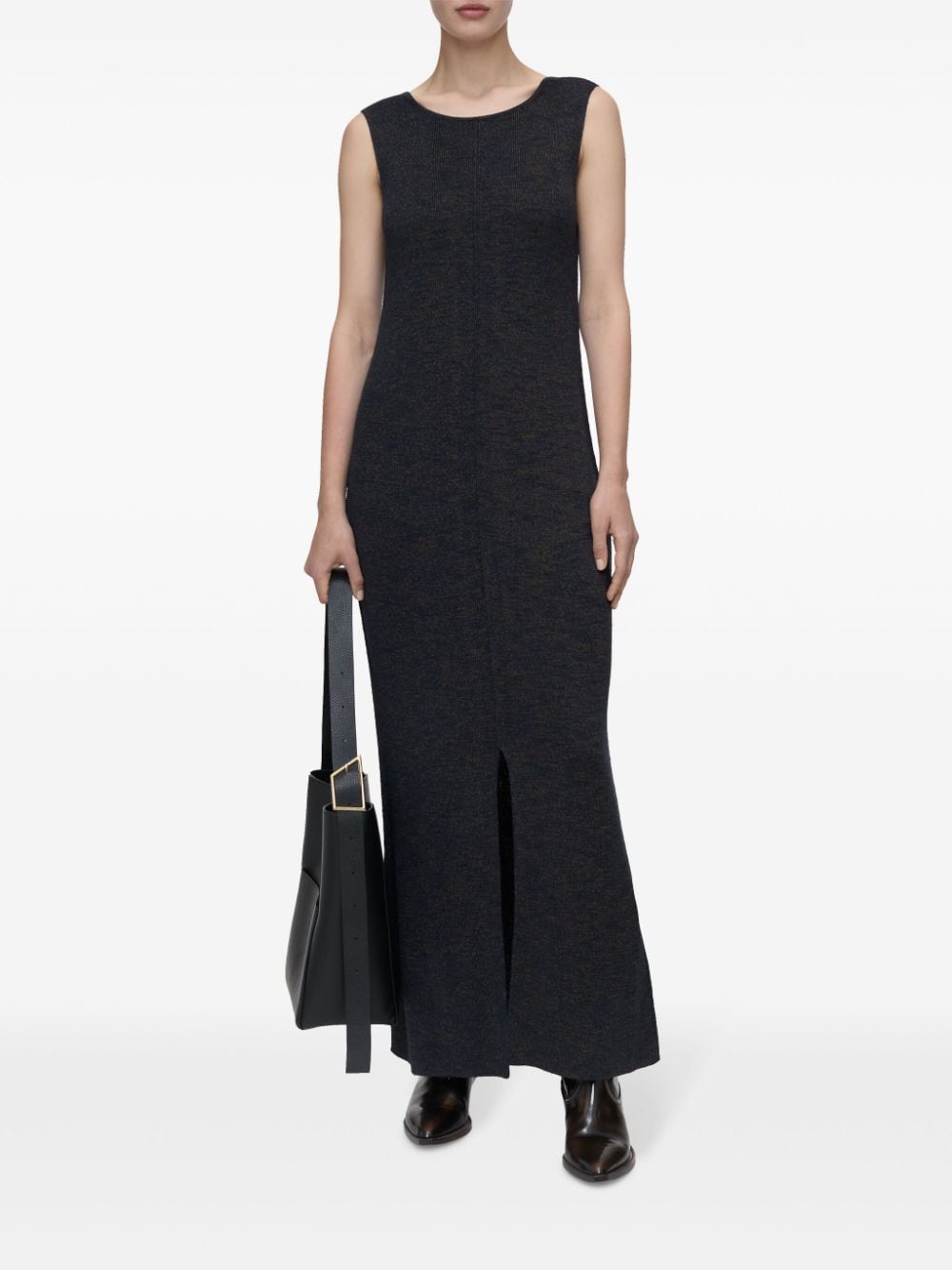 Closed Mouwloze maxi-jurk - Zwart