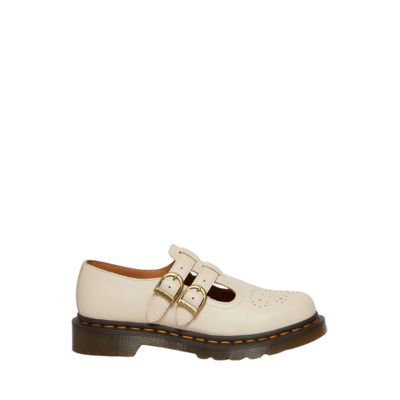 Contrasterende Gestreepte Wol Kasjmier Sjaal Dr. Martens , Beige , Dames