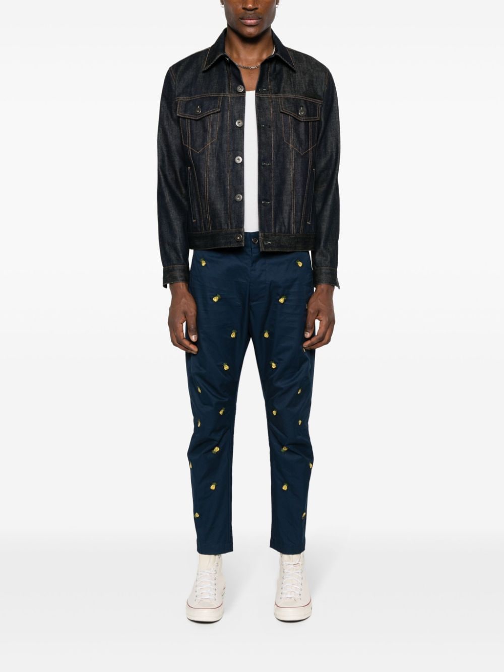 DSQUARED2 Broek met borduurwerk - Blauw