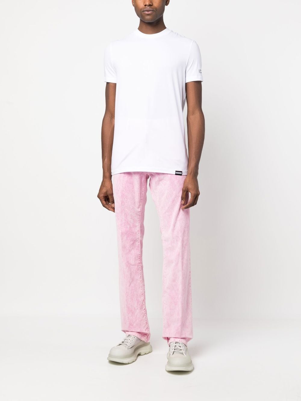 DSQUARED2 Broek met tie-dye print - Roze