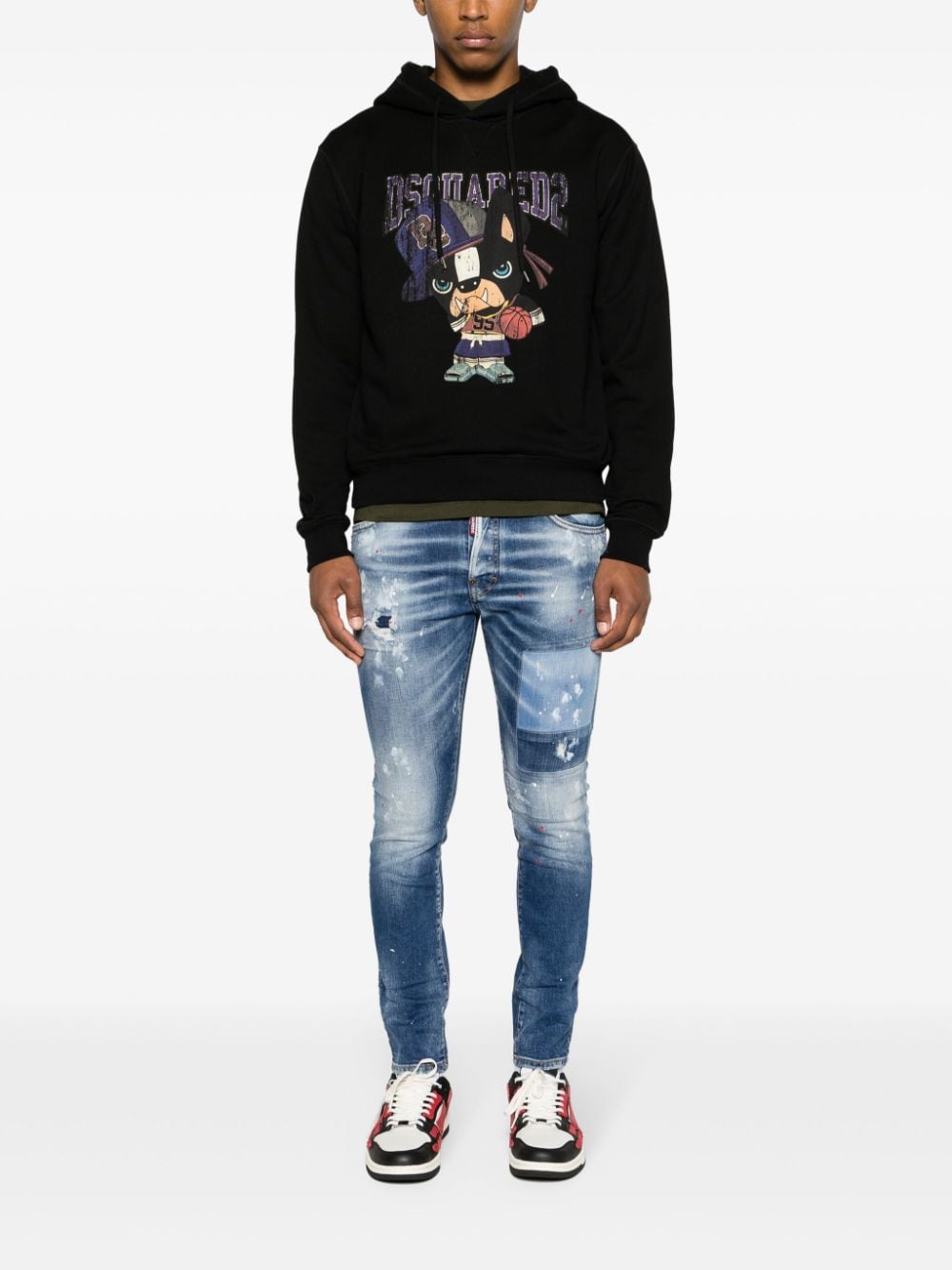 DSQUARED2 Jeans met verfspetters - Blauw