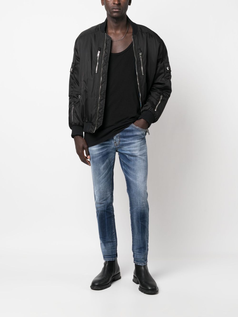 DSQUARED2 Jeans met verwassen effect - Blauw