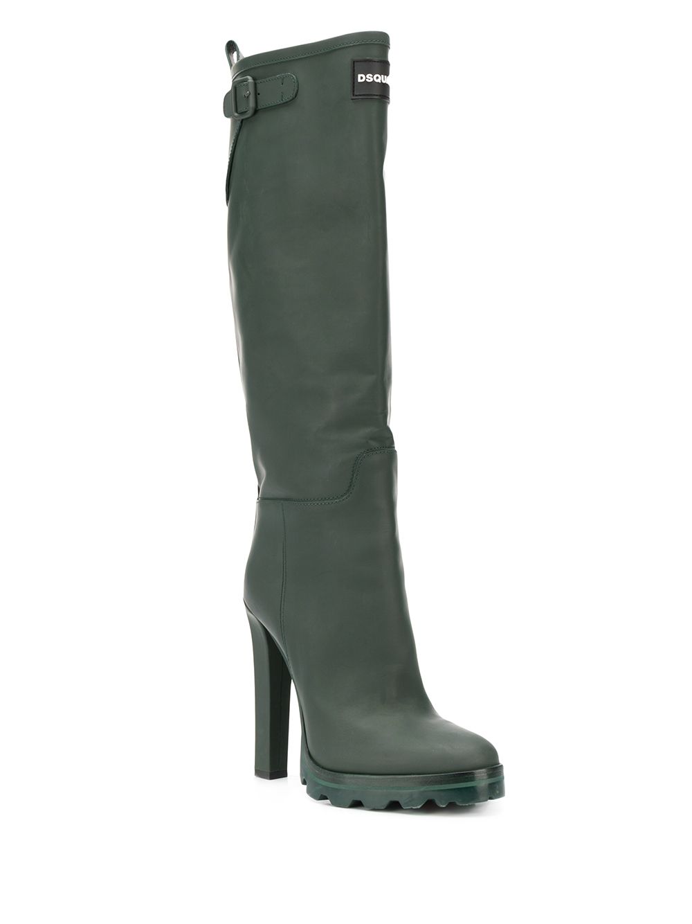 DSQUARED2 Regenlaarzen met stilettohak - Groen