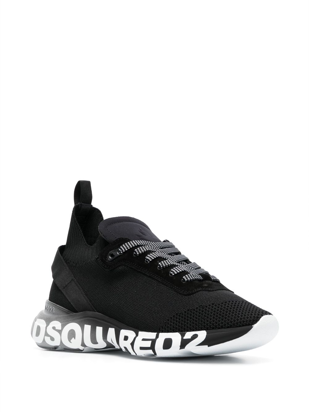 DSQUARED2 Sneakers met logoprint - Zwart