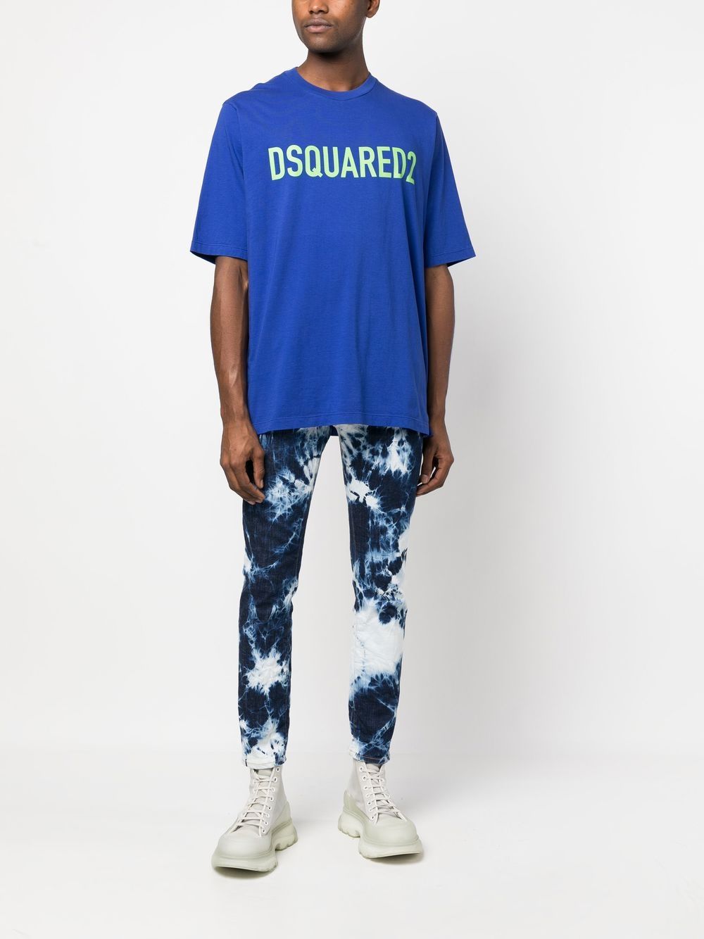 DSQUARED2 T-shirt met logoprint - Blauw