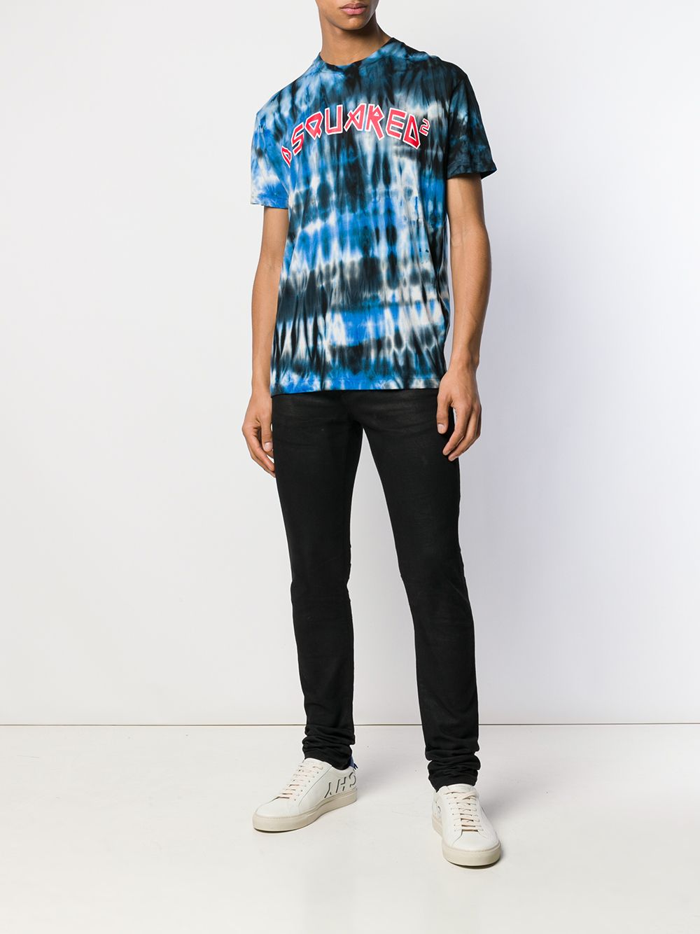 DSQUARED2 T-shirt met tie-dye - Blauw