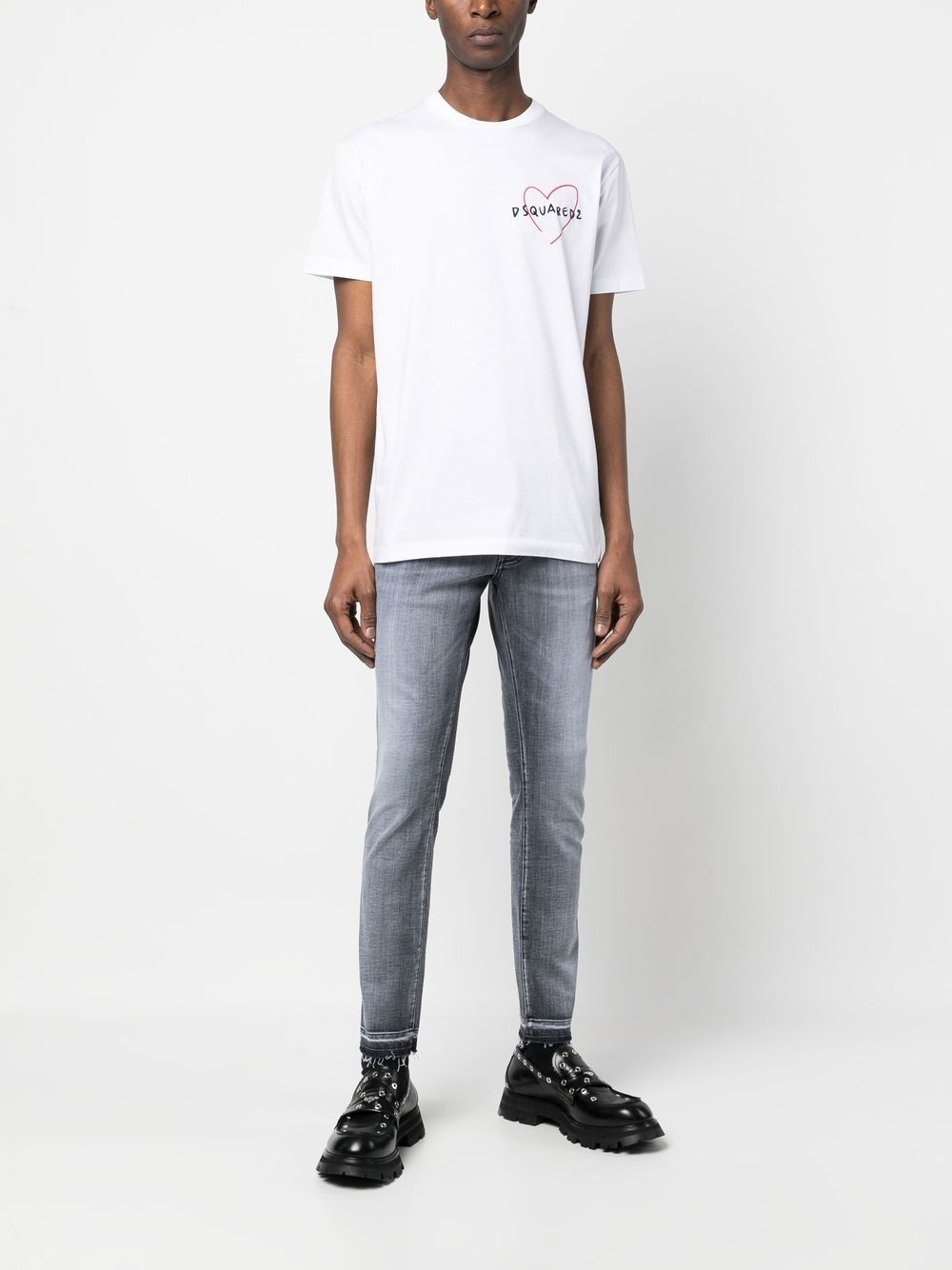 DSQUARED2 faded skinny jeans - Grijs