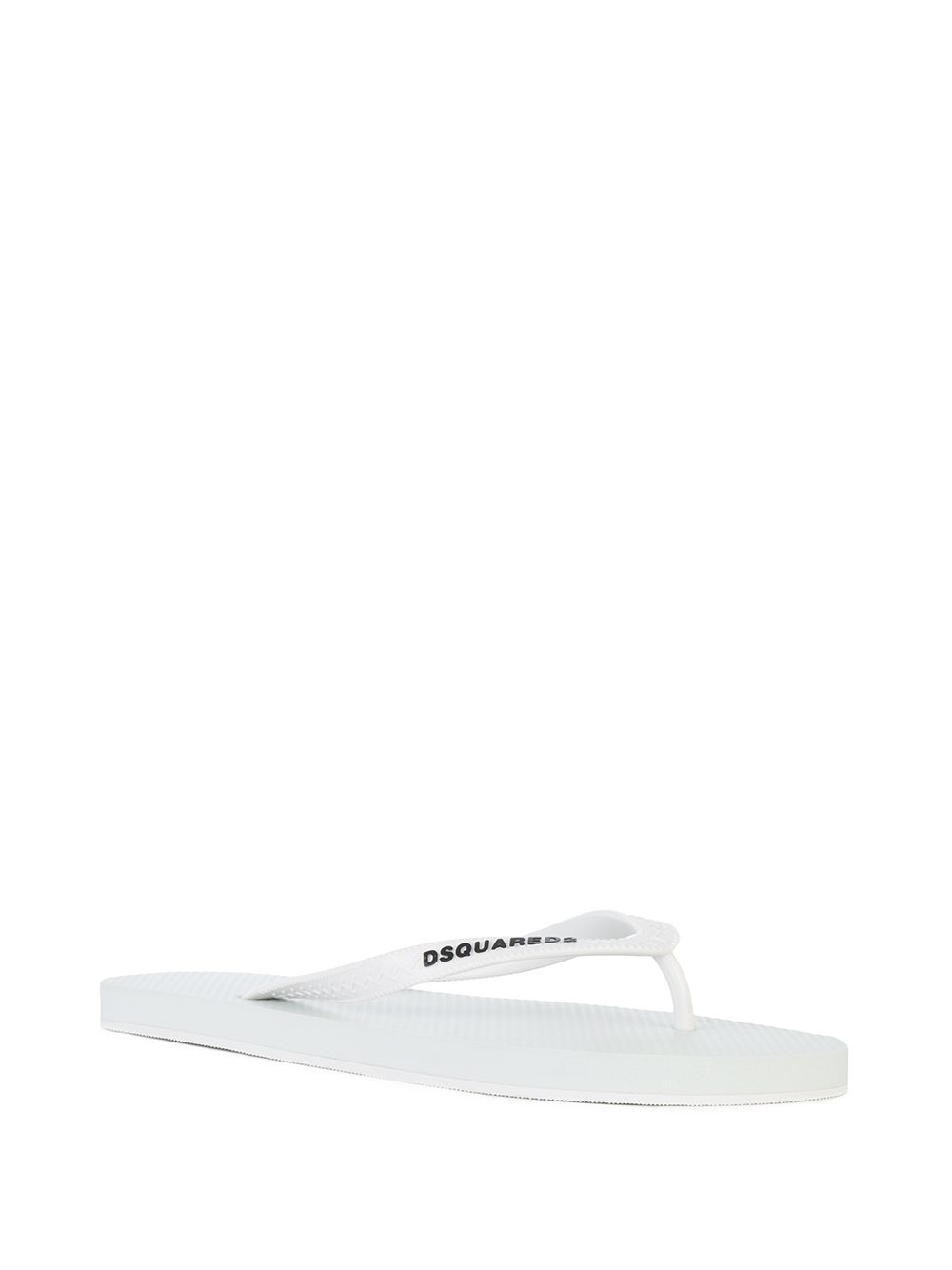 DSQUARED2 gebrande flip-flops - Wit