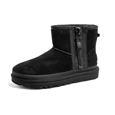 Dames Classic Mini Zip Tape Logo Winterlaarzen UGG , Black , Dames