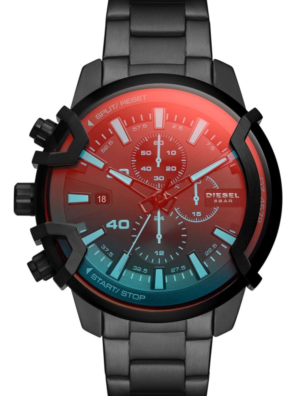 Diesel Dz4578 Griffed 48mm horloge - Zwart