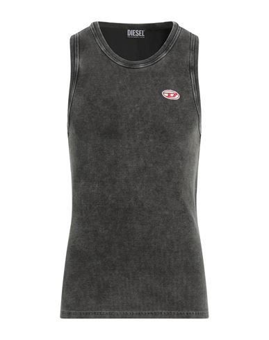 Diesel Man Tank top Steel grey Size XL Cotton, Elastane