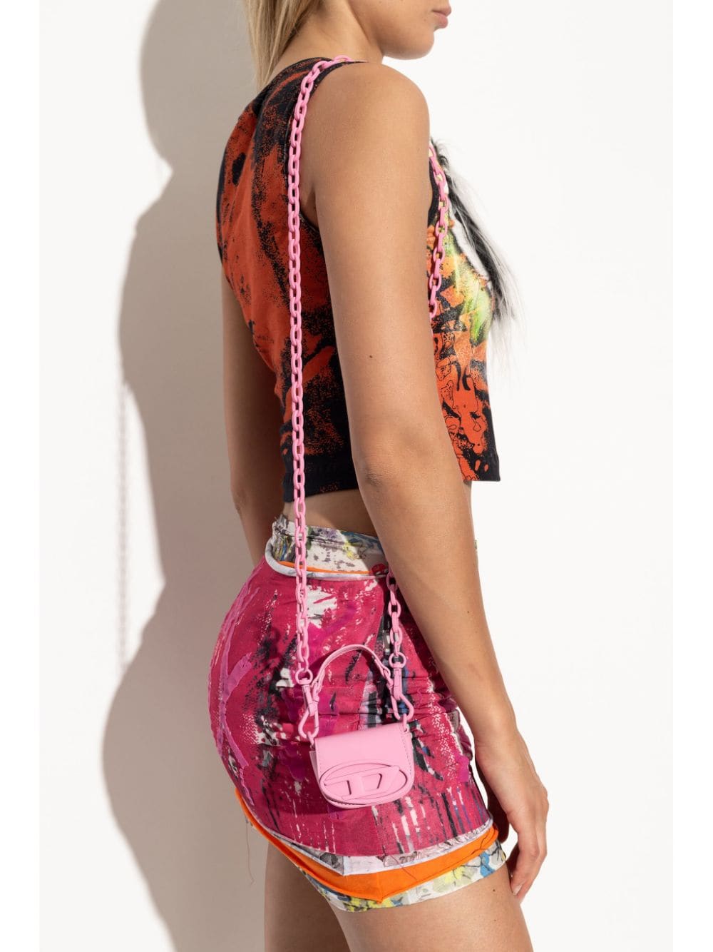 Diesel Mini-tas met logo - Roze