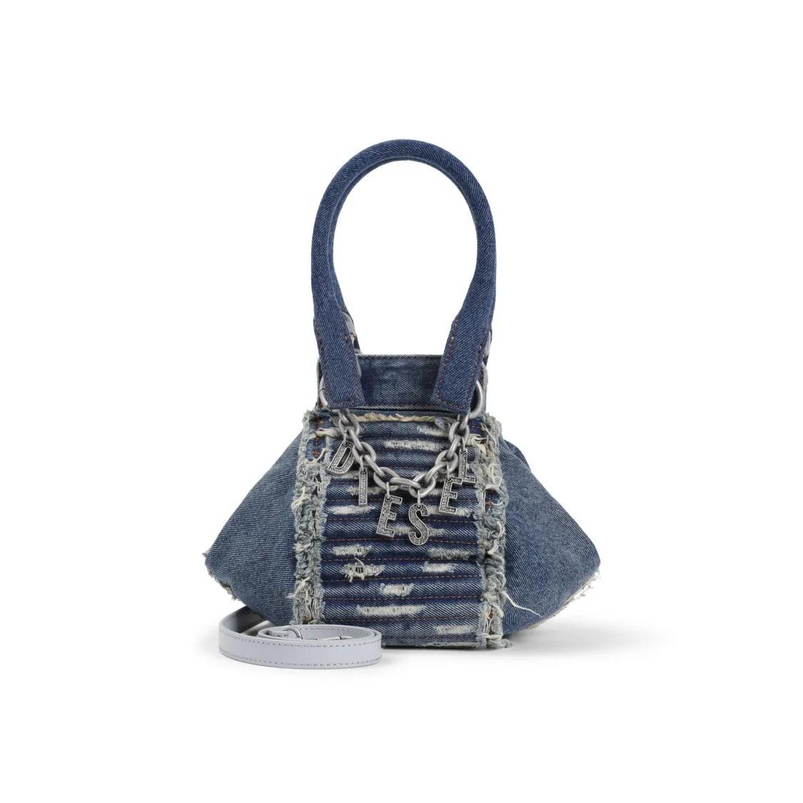 Diesel Shoppers - Blue Cotton D-Vina Xs Bag in blauw