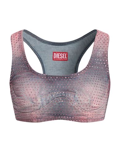 Diesel Woman Top Blue Size S Cotton, Polyester, Elastane