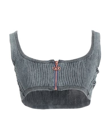 Diesel Woman Top Slate blue Size L Cotton, Nylon, Elastane