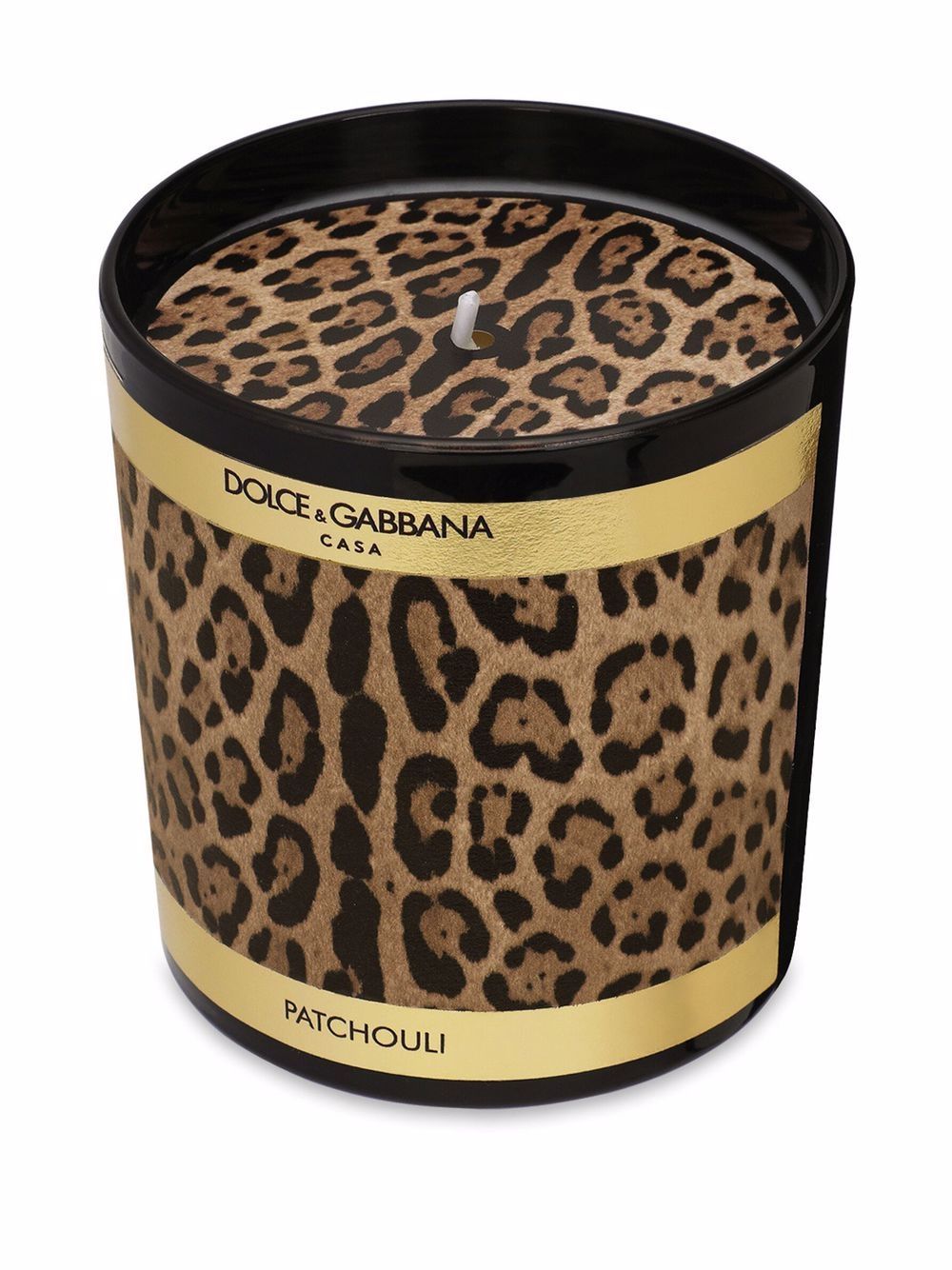 Dolce & Gabbana Geurkaars met luipaardprint (250g) - Zwart