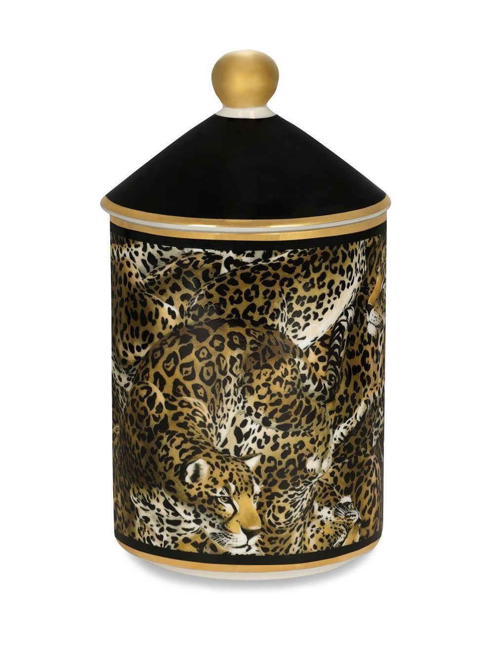 Dolce & Gabbana Geurkaars met luipaardprint (340g) - Zwart