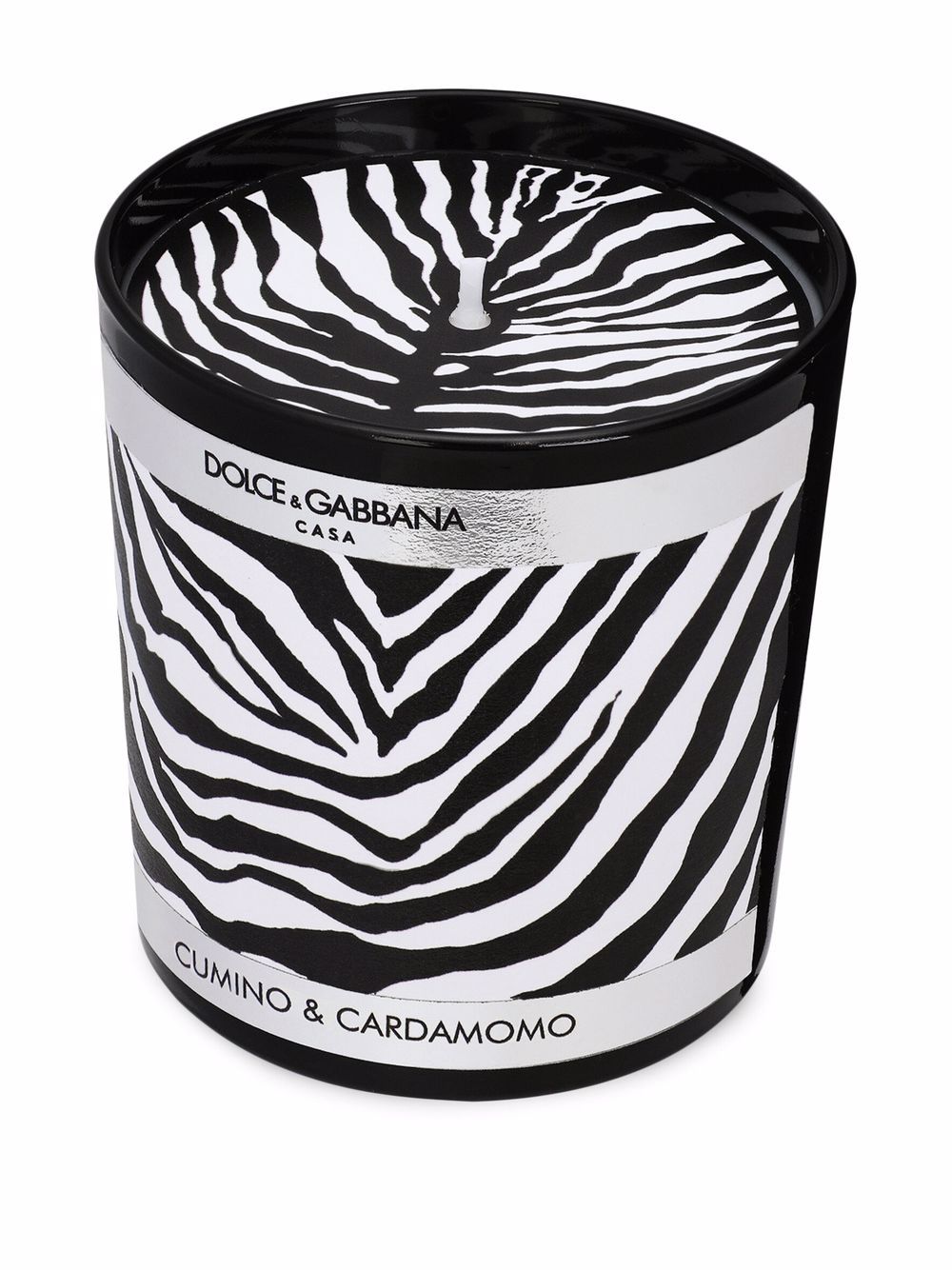 Dolce & Gabbana Geurkaars met zebraprint (250g) - Zwart