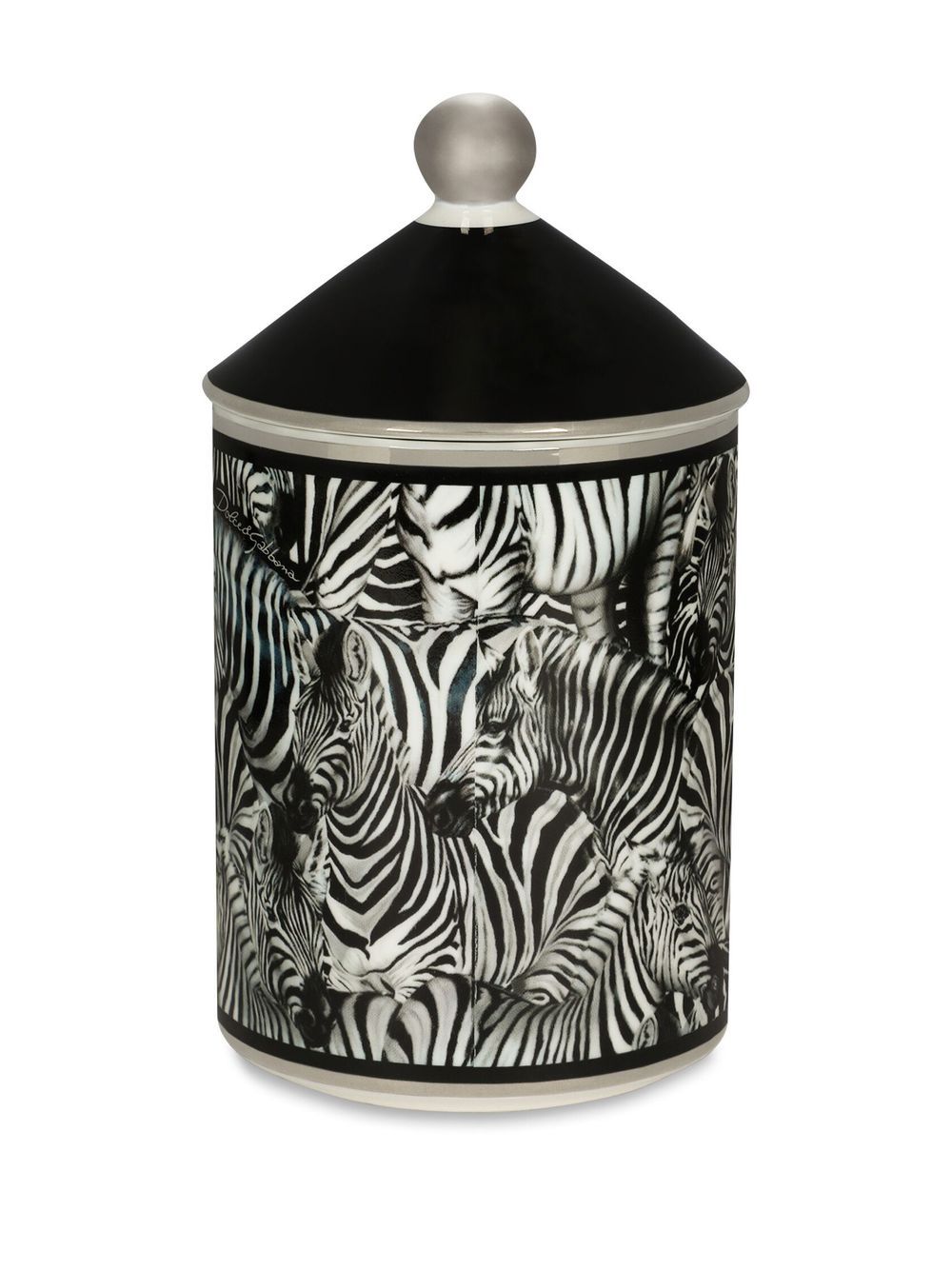 Dolce & Gabbana Geurkaars met zebraprint (340g) - Zwart