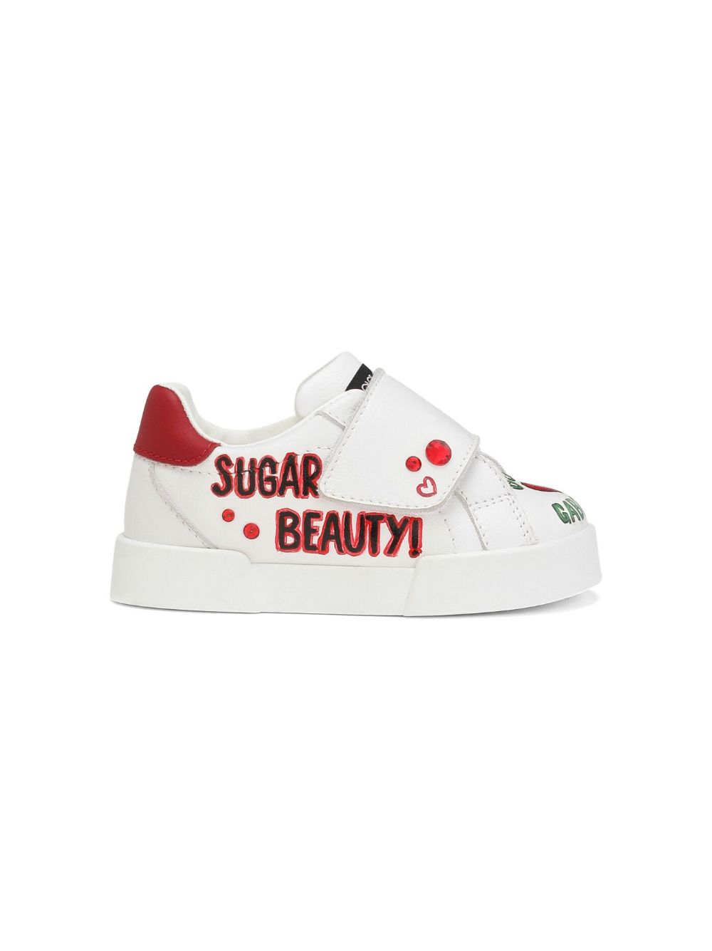 Dolce & Gabbana Kids Portofino sneakers met print - Wit