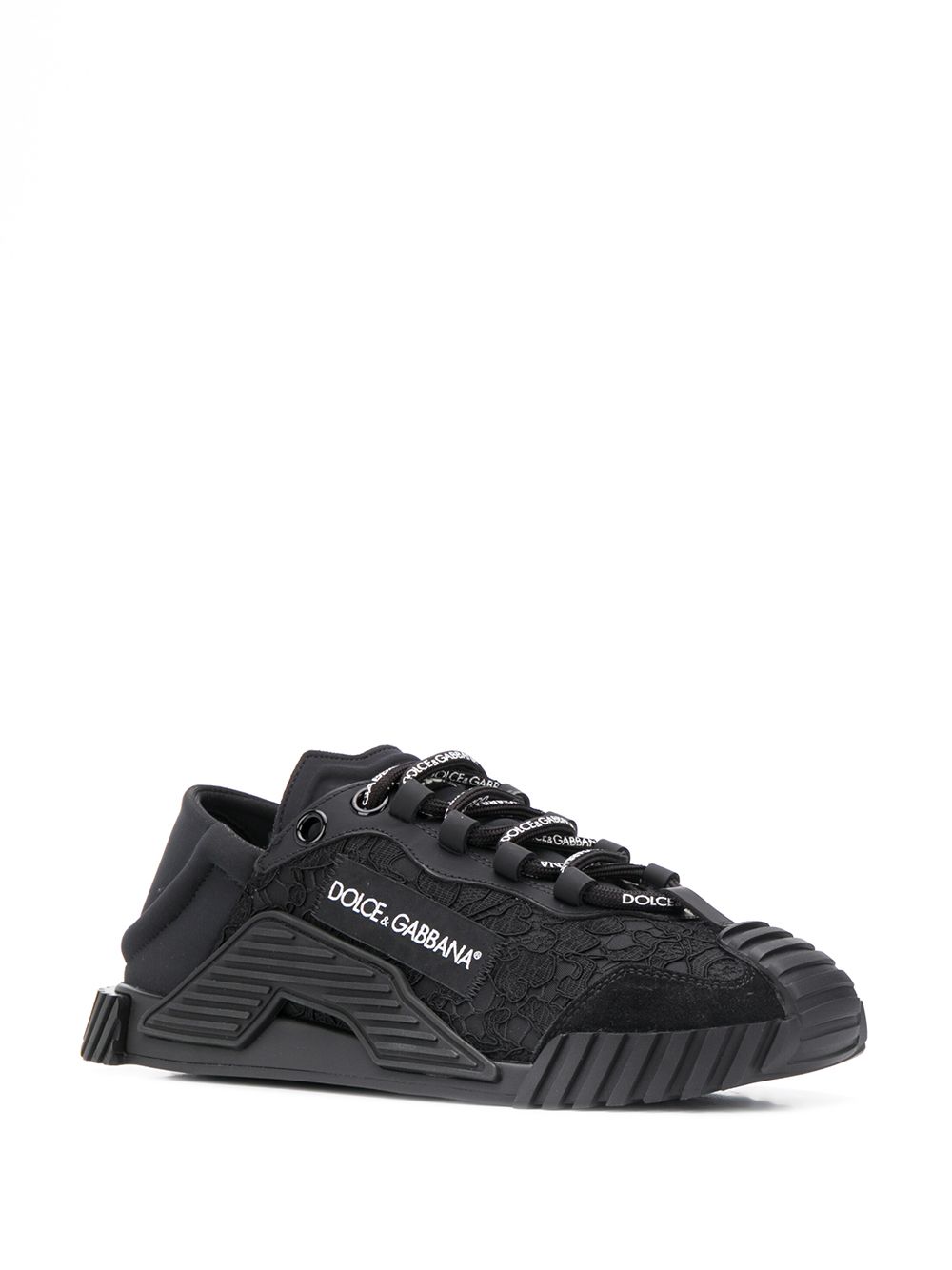 Dolce & Gabbana Sneakers met contrasterend vlak - Zwart