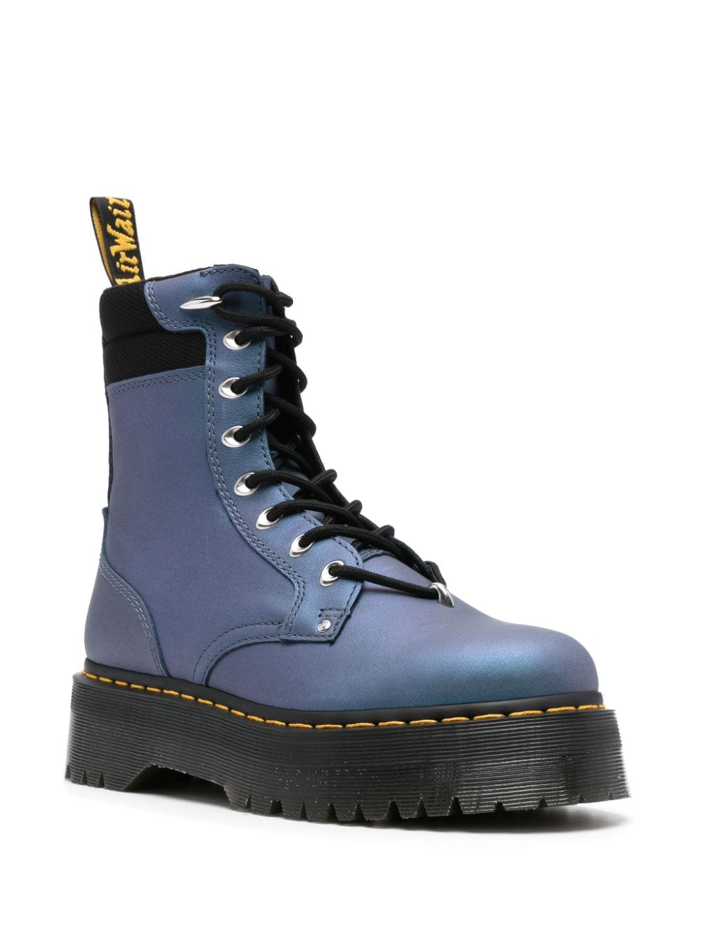 Dr. Martens Jadon II leren laarzen met plateauzool - Blauw