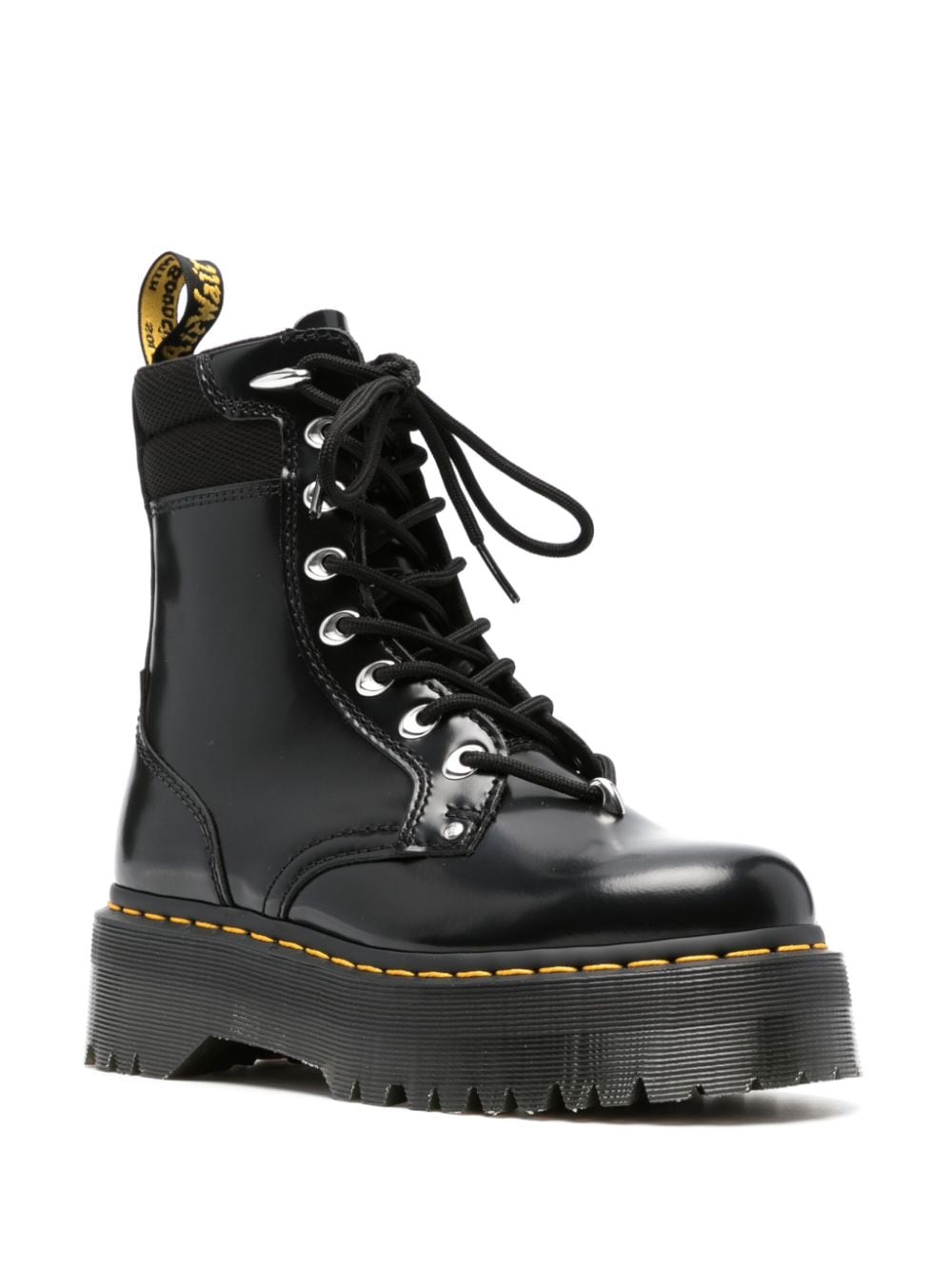 Dr. Martens Jadon leren combat boots - Zwart