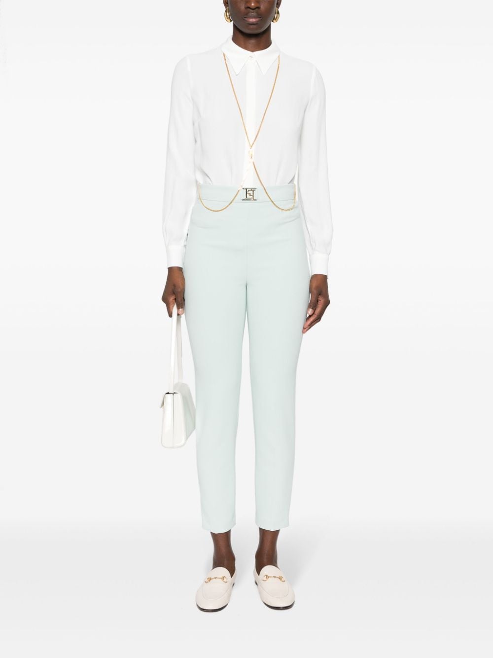 Elisabetta Franchi Blouse met strikdetail - Wit