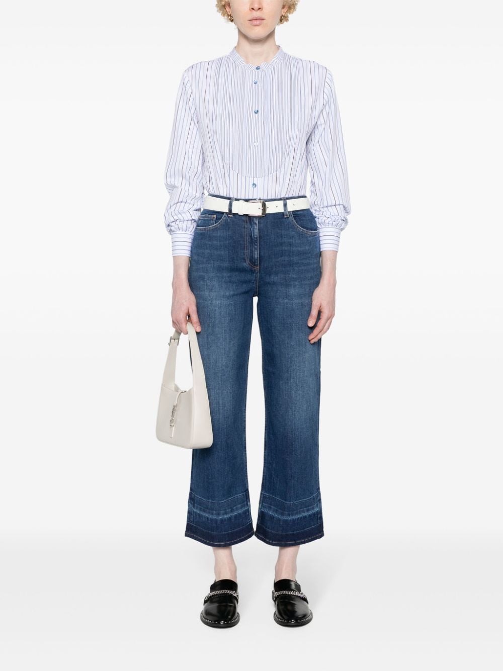 Elisabetta Franchi Jeans met wijde pijpen - Blauw