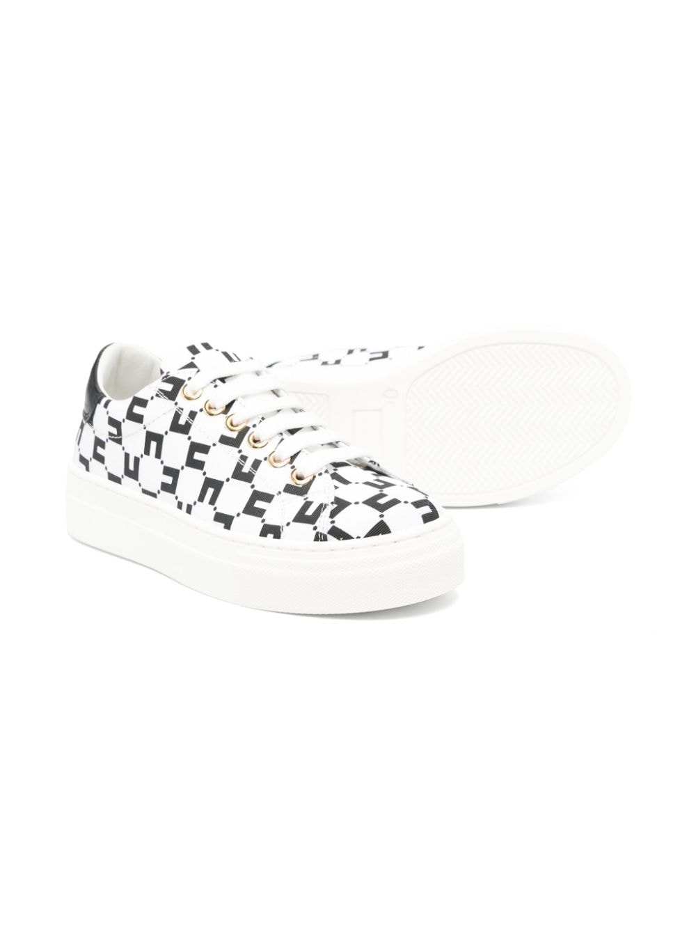 Elisabetta Franchi La Mia Bambina Sneakers met logoprint - Zwart