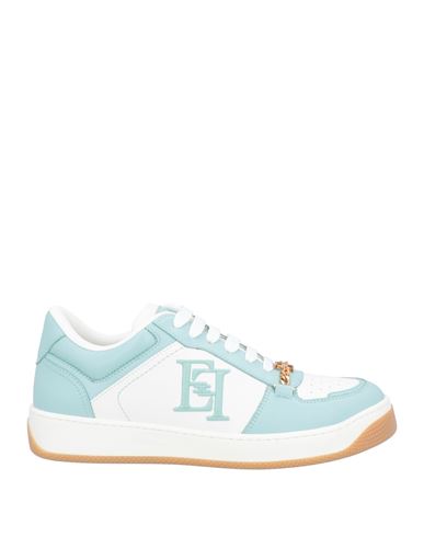 Elisabetta Franchi Woman Sneakers Turquoise Size 8 Leather